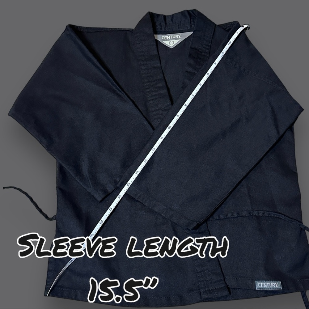 🎉HP🎉EUC Century Kids Lightweight Martial Arts Uniform in Black. Kids 5-7 🥋 - Picture 12 of 16